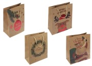 Božićne papirne poklon kese, dimenzija 260x120x320 mm (210 g) sa ručkom - 12 kom raznih motiva-slika_proizvoda