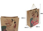 Božićne papirne poklon kese, dimenzija 260x120x320 mm (210 g) sa ručkom - 12 kom raznih motiva-dimenzije_slike