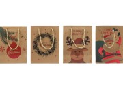 Božićne papirne poklon kese, dimenzija 260x120x320 mm (210 g) sa ručkom - 12 kom raznih motiva-grupa_slika