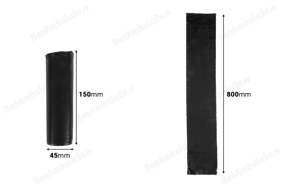 Plastične kese za jednokratnu upotrebu 50x45 cm, bez trake za vezivanje – rolna od 50 komada-dimenzije_slike
