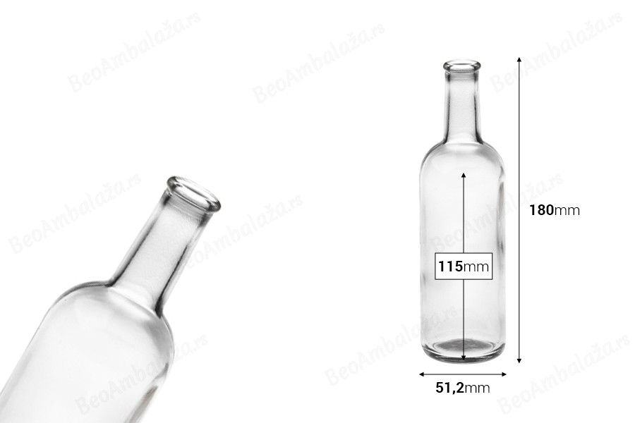 Cilindrična staklena flaša 200mL - 22 kom-dimenzije_slike