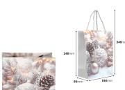 Božićna papirna poklon-kesa 180x85x240 mm sa ručkom od kanapa – 12 komada, različiti dezeni-dimenzije_slike