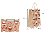 Božićna papirna kesa, 180x85x240 mm, poklon kesa sa ručkom, božićna poklon kesa, maloprodajna božićna kesa, kraft papir-dimenzije_slike