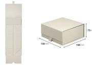 Siva papirna kutija sa magnetnim zatvaranjem, 150x73x150 mm-dimenzije_slike