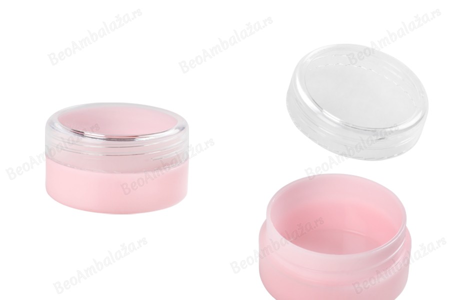 Akrilna roze kutijica 10mL, sa providnim zatvaračem - 12 kom-slika_proizvoda