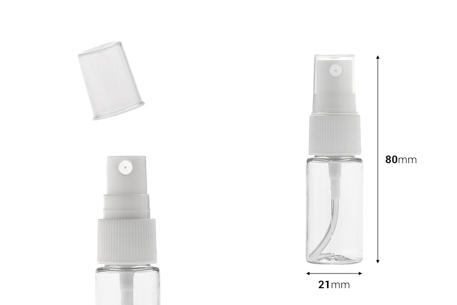 PET flašica 10mL sa sprejom u dve boje i zatvaračem - 12 kom