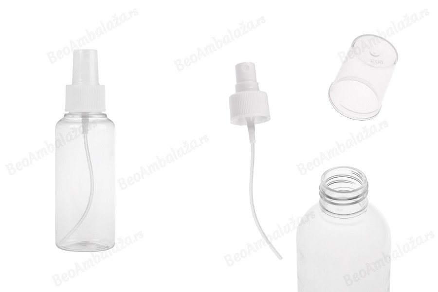 Providna PET flašica 100mL za lagane masne supstance sa sprejom i zatvaračem  - 12 kom-slika_proizvoda