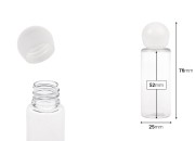 Plastična šampon boca 20mL sa okruglim zatvaračem - 50kom-dimenzije_slike