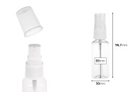 PET flašica 30mL za lagane masne supstance sa sprejom i zatvaračem - 12 kom-dimenzije_slike