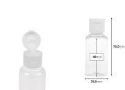 Plastična bočica od 35mL sa flip top zatvaračem - 12 kom-dimenzije_slike