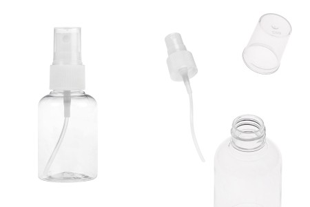 Providna PET flašica 50mL za lagane masne supstance sa sprejom i zatvaračem  - 12 kom-slika_proizvoda