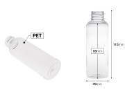 Plastična PET cilindrična boca 100mL, PP24/410 - 12 kom-dimenzije_slike