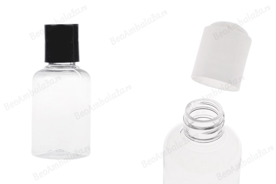 PET providna flašica 50mL sa disk top zatvaračem u dve boje - 12 kom-slika_proizvoda