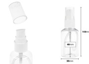 Plastična flašica (PET) od 50 ml sa pumpicom - 12 kom-dimenzije_slike