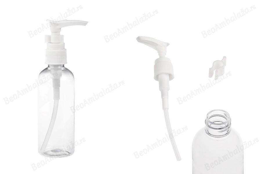 Plastična PET Flašica 100mL sa pumpicom za šampon - 12 kom-slika_proizvoda