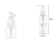 Plastična PET Flašica 100mL sa pumpicom - 12 kom-dimenzije_slike