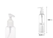 Plastična PET Flašica 180mL sa pumpicom za šampon - 12 kom-dimenzije_slike
