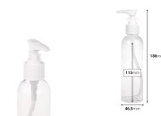 Plastična PET Flašica 200mL sa pumpicom - 12 kom-dimenzije_slike