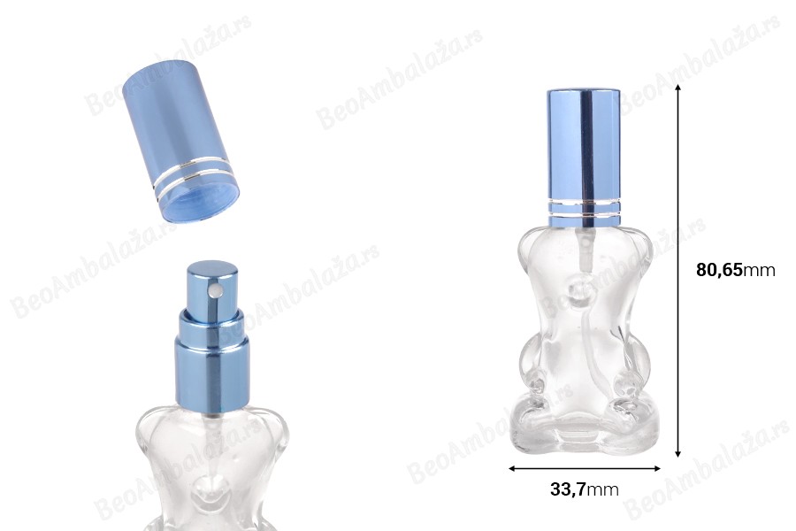 Sprej bočice za parfeme 10mL u obliku mede, u 3 boje-dimenzije_slike