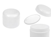 Bela plastična kutija sa duplim dnom, 200mL sa zatvaračem i međupoklopcem - 12 kom