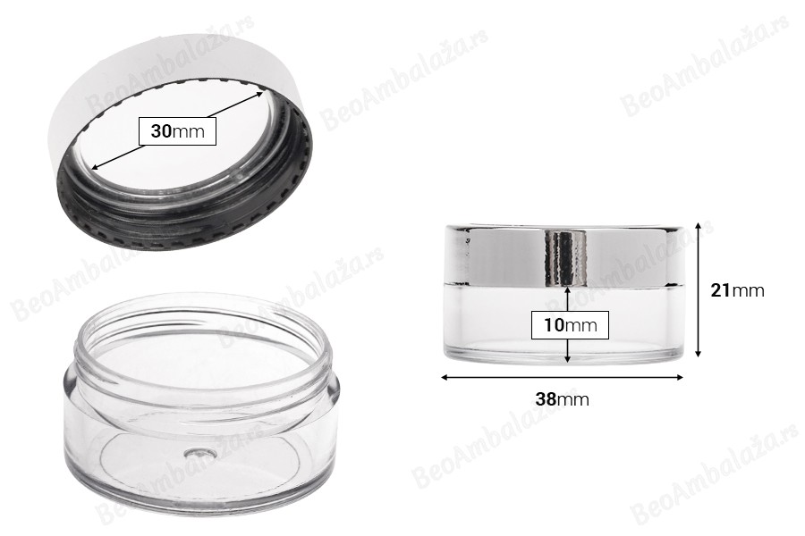  Akrilna teglica od 10 ml sa poklopcem - 12 kom-dimenzije_slike