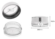 Providna akrilna tegla od 3 ml sa poklopcem - 12 kom.-dimenzije_slike