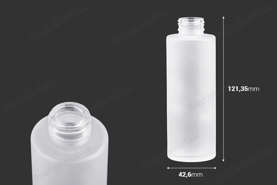 Staklena bočica od peskiranog stakla, 100mL, PP24-dimenzije_slike