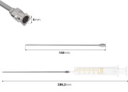 Stakleni špric 10mL sa metalnom iglom-dimenzije_slike