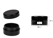 Plastična kutijica za kreme od 5mL u crnoj boji - 12 kom-dimenzije_slike