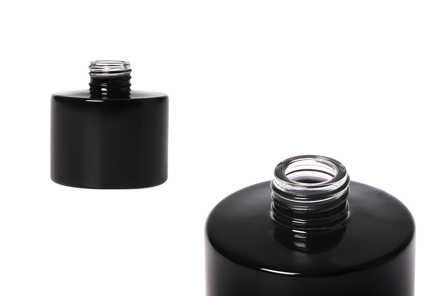 Staklena crna cilindrična bočica 100mL PP 28-slika_proizvoda