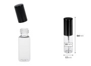 Staklena bočica 5mL za parfem sa sprejom i aluminijumskim zatvaračem - 6kom-dimenzije_slike