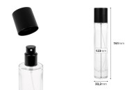 Providna parfemska bočica od 50mL sa raspršivačem i zatvaračem u raznim MAT bojama-dimenzije_slike