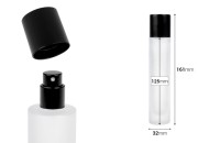 Peskirana parfemska bočica od 50mL sa raspršivačem i zatvaračem u raznim MAT bojama-dimenzije_slike