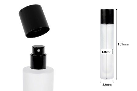 Peskirana parfemska bočica od 50mL sa raspršivačem i zatvaračem u raznim MAT bojama-dimenzije_slike