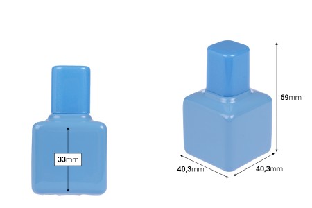 Staklena bočica za parfem 30 mL u raznim bojama sa sprejom i poklopcem-dimenzije_slike