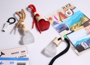 Staklena peskirana bočica od 4 mL u obliku srca za osveživač automobila sa drvenim zatvaračem i čepom - 25 kom-grupa_slika