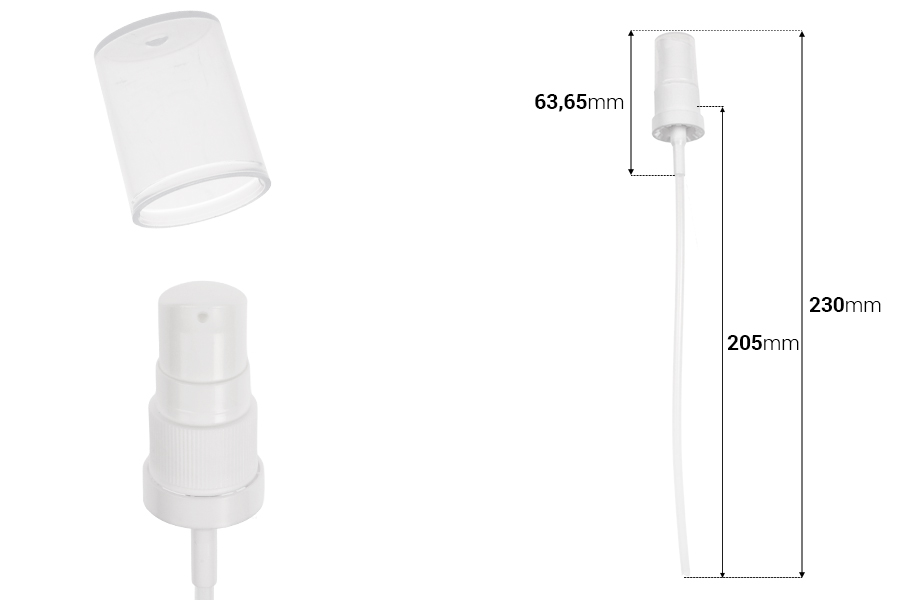 Пластична пумпа за крему 18/410 са сигурносним и провидним пластичним поклопцем-dimenzije_slike