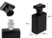 Crna staklena bočica za parfeme 30mL sa sprejom i poklopcem-dimenzije_slike
