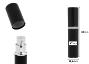 Staklena flašica 5mL sa sprejom za parfem, u aluminijumskoj tubici - 5 kom-dimenzije_slike