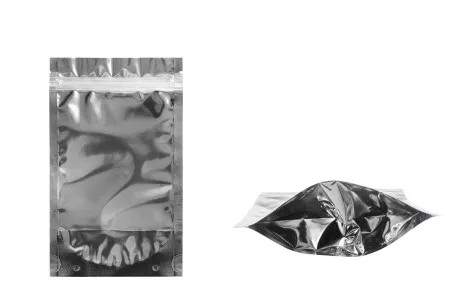 Aluminijumske DoyPack kesice 120x30x200mm sa zipom, transparentnom prednjom stranom, ovalnim dnom i sa mogućnošću termo zatvaranja – 100kom-1