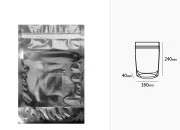 Aluminijumske DoyPack kesice 160x40x240mm sa zipom, transparentnom prednjom stranom, ovalnim dnom i sa mogućnošću termo zatvaranja – 100kom Aluminijumske DoyPack kesice 160x40x240mm sa zipom, transparentnom prednjom stranom, ovalnim dnom i sa mogućnošću termo zatvaranja – 100kom