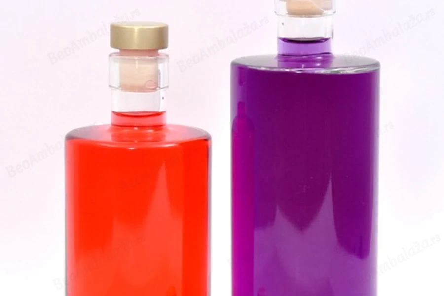 Cilindrična elegantna staklena flaša 500mL-dimenzije_slike