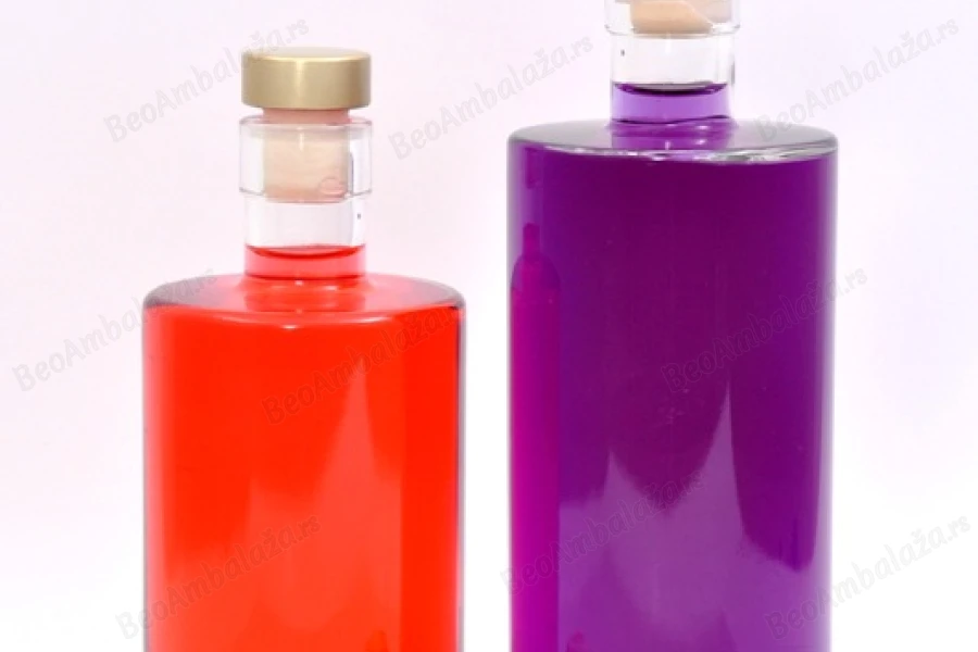 Cilindrična elegantna staklena flaša 500mL-dimenzije_slike
