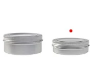 Aluminijumska kutijica 100mL sa poklopcem sa prozorom, u srebrnoj boji - 12 kom