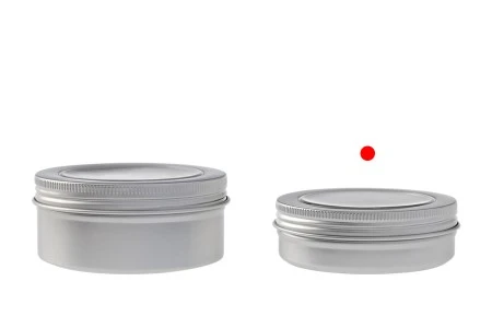 Aluminijumska kutijica 100mL sa poklopcem sa prozorom, u srebrnoj boji - 12 kom-5