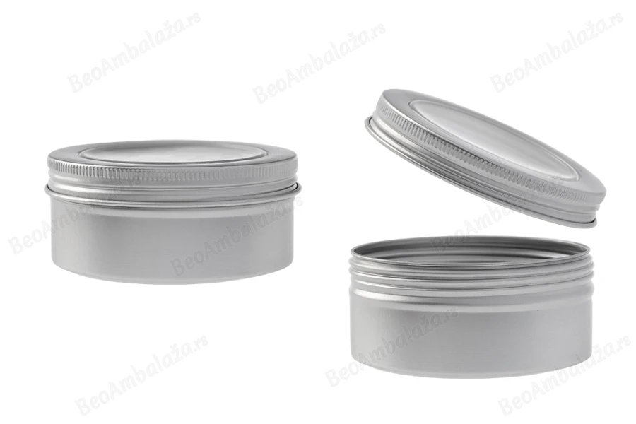 Aluminijumska kutija 150mL sa prozorom na poklopcu u srebrnoj boji - 12 kom-slika_proizvoda