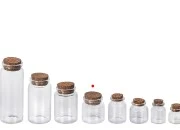 Staklena flašica sa plutanim čepom za poklončiće 50mL, 47x50 mm - 12 kom Staklena flašica sa plutanim čepom za poklončiće 50mL, 47x50 mm - 12 kom