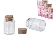 Staklena flašica sa plutanim čepom za poklončiće 80mL, 47x70 mm - 12 kom Staklena flašica sa plutanim čepom za poklončiće 80mL, 47x70 mm - 12 kom