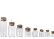 Staklena flašica sa plutanim čepom za poklončiće 120mL, 47x90 mm - 12 kom-grupa_slika