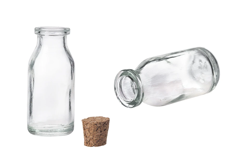 Staklena flašica 15mL sa konusnim plutanim čepom - 12 kom Staklena flašica 15mL sa konusnim plutanim čepom - 12 kom